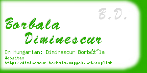 borbala diminescur business card
